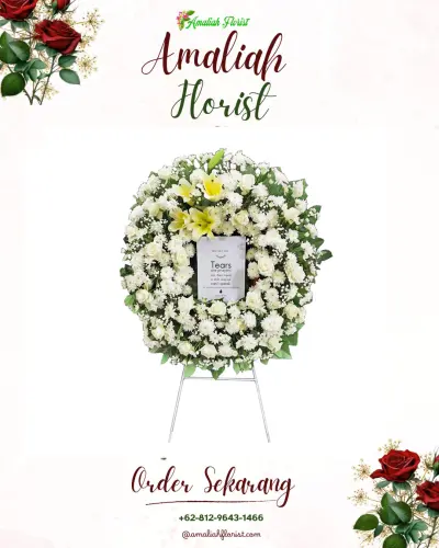 Krans Bunga Duka Cita di Karangpanimbal